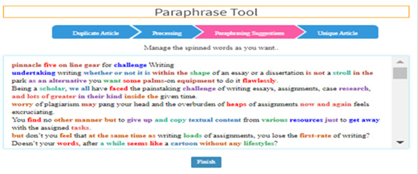 Paraphrase tool