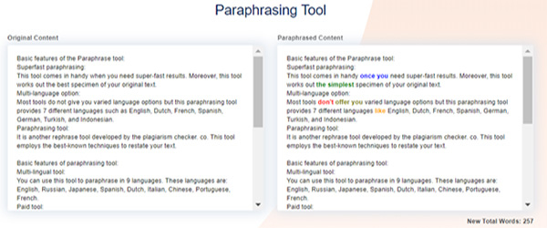 Paraphrasing Tool